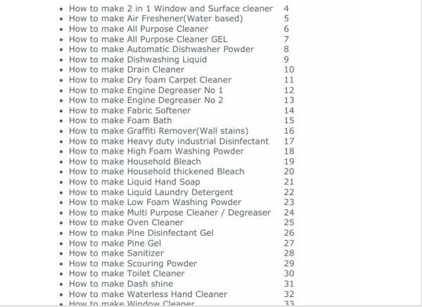 Detergents Formulations eBook: How to Make Cleaning Products