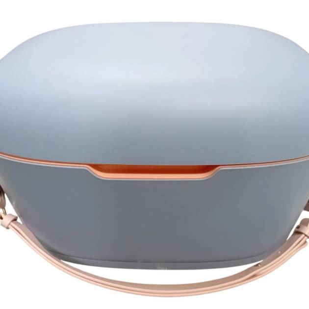 Retro Cooler Box with Strap, 20 Liter Capacity, Turquoise